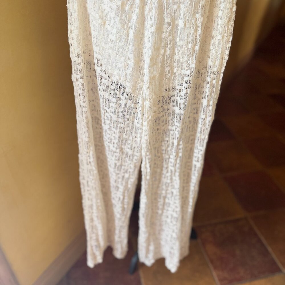 NWOT! Artisan de Luxe Cream Lace Pull-On Pants – Size Small - Picture 2 of 5